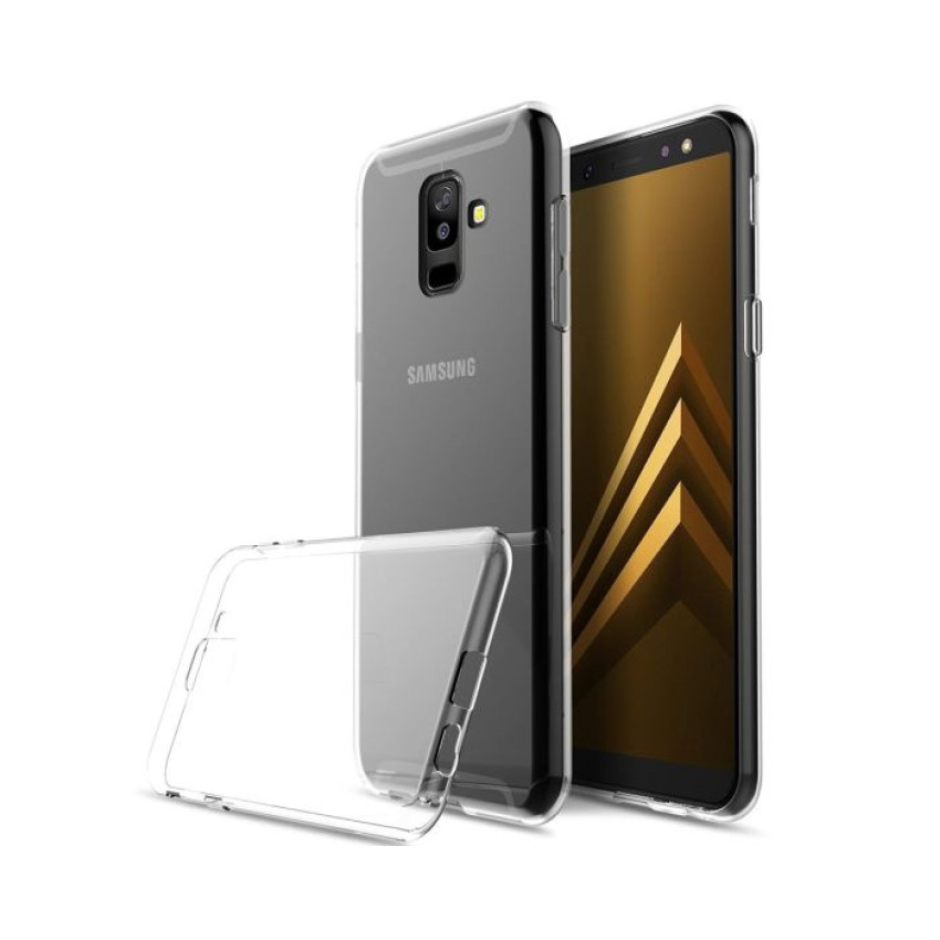 Θήκη Πλάτης Σιλικόνης Απλή για Samsung Galaxy A6 Plus - Χρώμα: Διάφανο