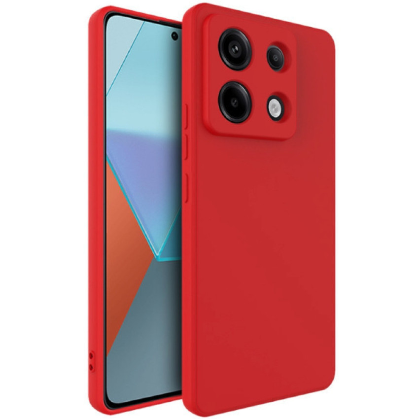 Θήκη Πλάτης Σιλικόνης Soft για Xiaomi Redmi Note 13 5G - Χρώμα: Κόκκινο