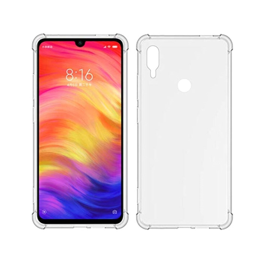 Θήκη Πλάτης Σιλικόνης Anti Shock για Xiaomi Redmi Note 7/7 Pro - Χρώμα: Διάφανο