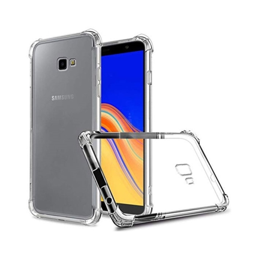 Θήκη Πλάτης Σιλικόνης Anti Shock για Samsung Galaxy J4 Plus - Χρώμα: Διάφανο