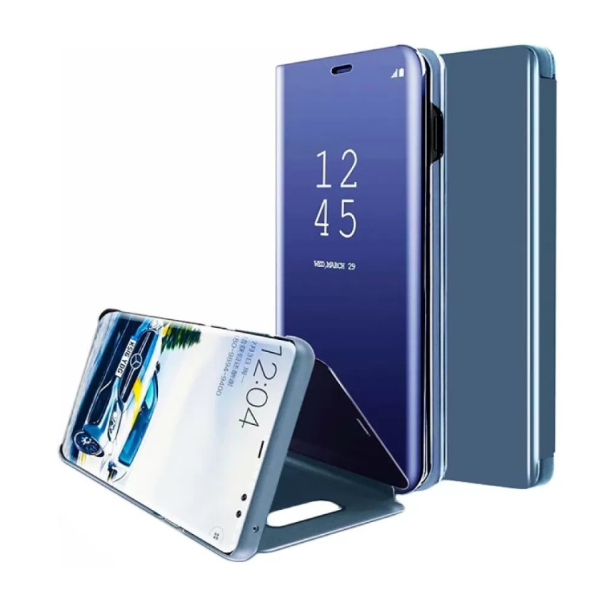 Θήκη Clear View Stand για Samsung Galaxy Note 10 Plus - Χρώμα: Μπλέ