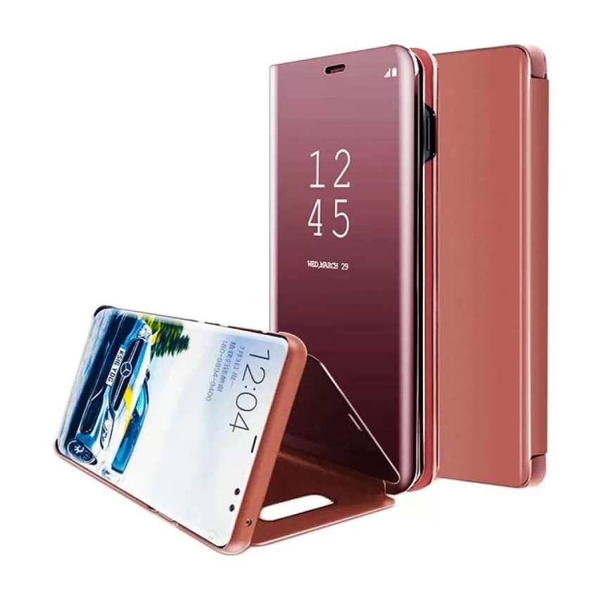 Θήκη Clear View Stand για Huawei Mate 20 Lite - Χρώμα: Ρόζ Χρυσό