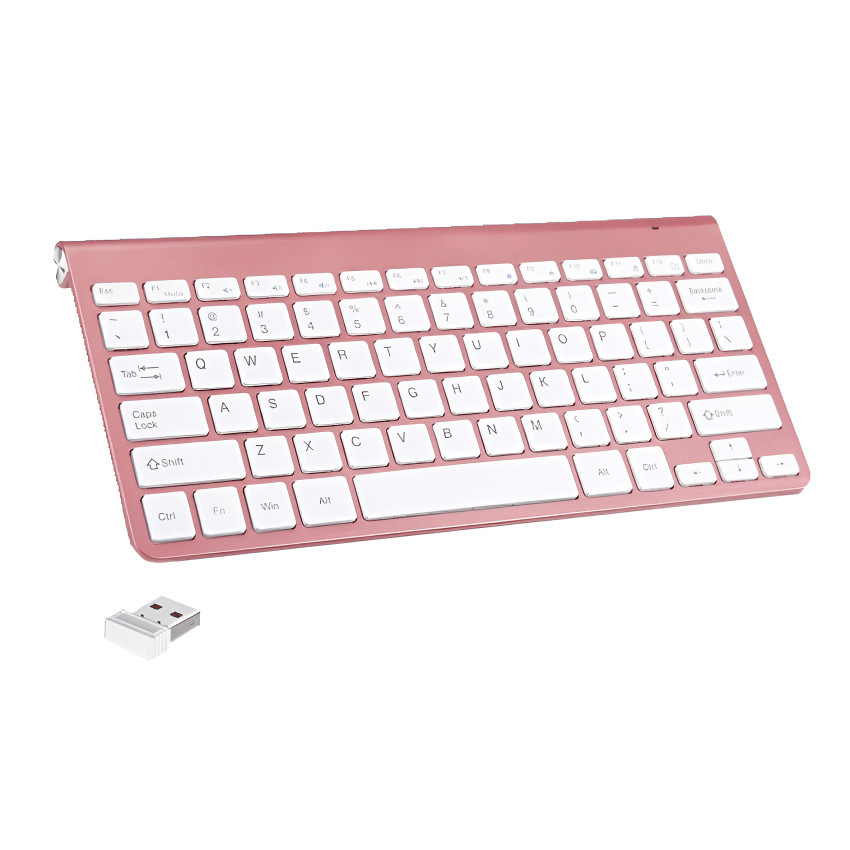 Πληκτρολόγιο / Mini Keyboard Bluetooth - Χρώμα: Ροζ - Χρύσο