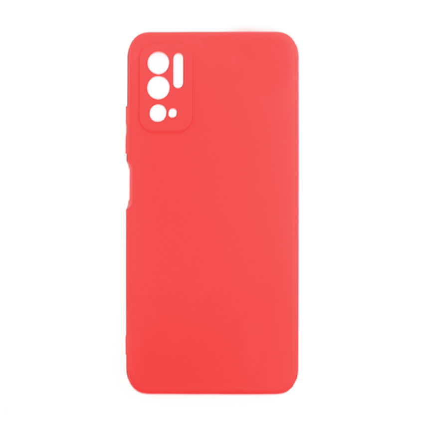 Θήκη Πλάτης Σιλικόνης Απλή για Xiaomi Redmi Note 10 5G/Poco M3 Pro - Χρώμα: Κόκκινο
