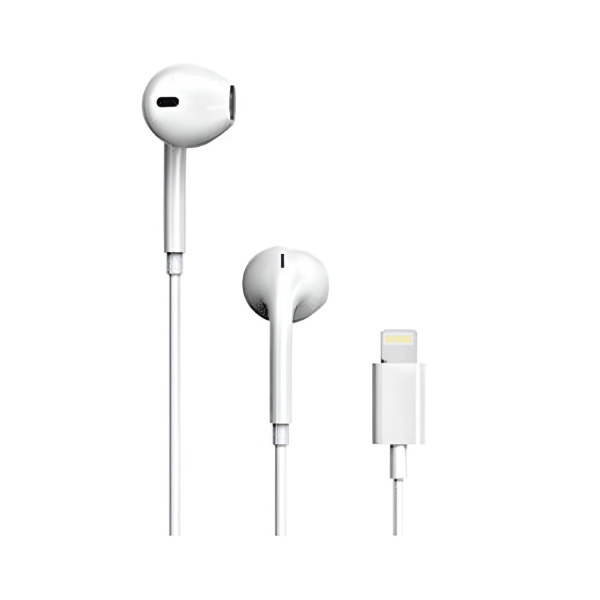 Moxom MX-EP49 Earbuds Handsfree με Βύσμα Lightning - Χρώμα:  Λευκό