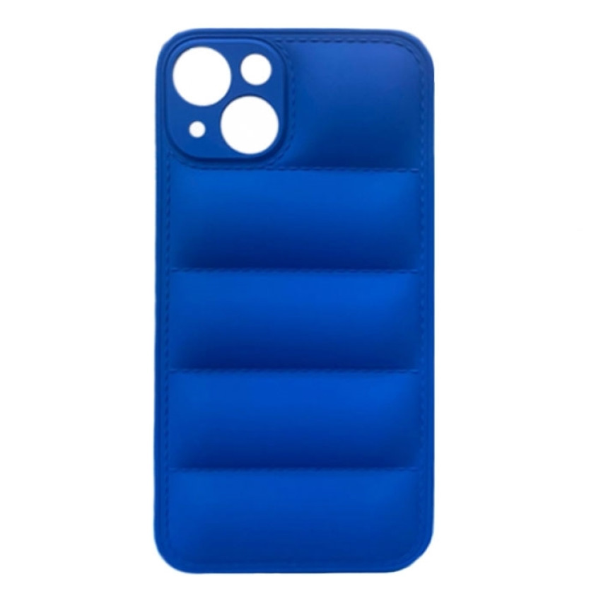 Θήκη Πλάτης Σιλικόνης Puffer Jacket για Apple iPhone 15 Pro - Χρώμα: Μπλέ