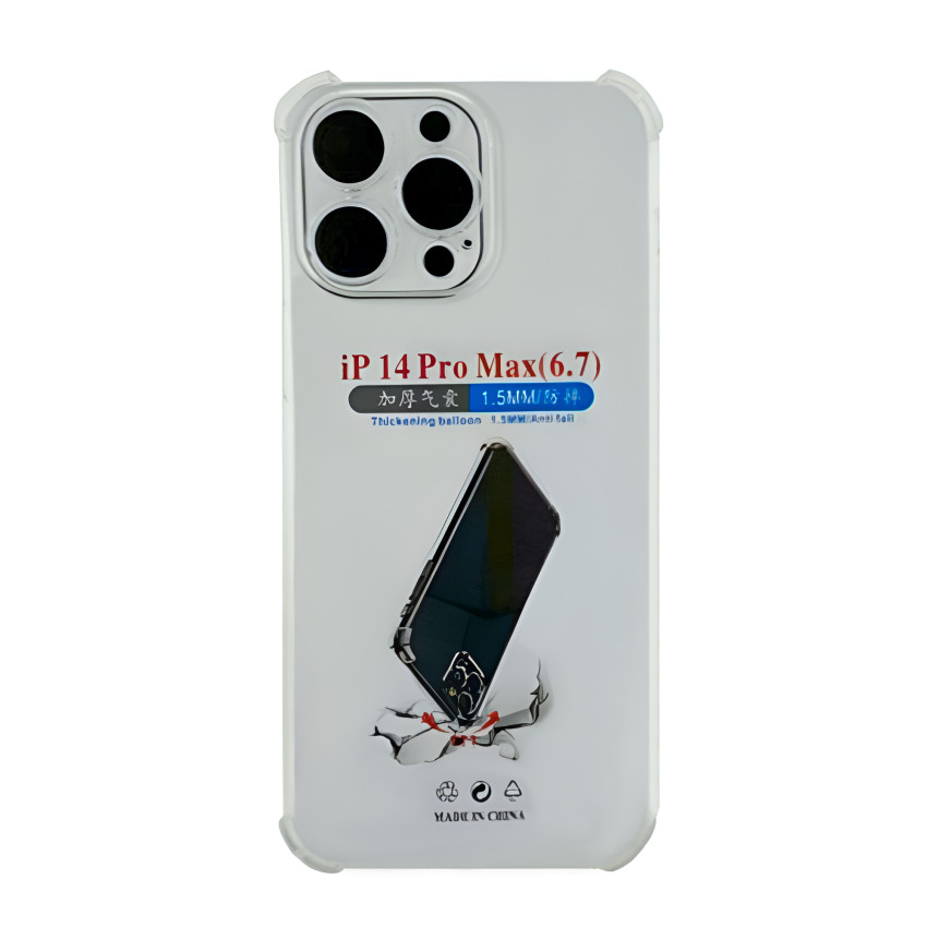 Θήκη Πλάτης Σιλικόνης Anti Shock για Apple iPhone 14 Pro Max - Χρώμα: Διάφανο