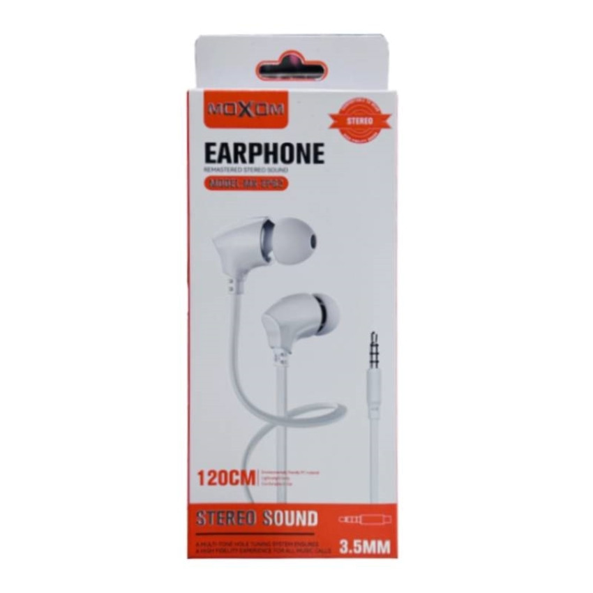 Moxom MX-EP82 Earbuds Stereo Sound Handsfree με Βύσμα 3.5mm Χρώμα: Άσπρο