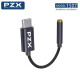 PZX-1507 Μετατροπέας USB-C Male σε AUX 3.5mm Female Adaptor With Cable 20cm - Χρώμα: Μαύρο