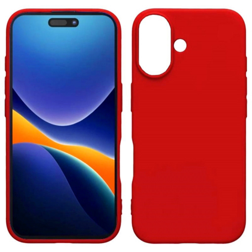 Θήκη Πλάτης Σιλικόνης Soft για Apple iPhone 16 Plus - Χρώμα: Κόκκινο