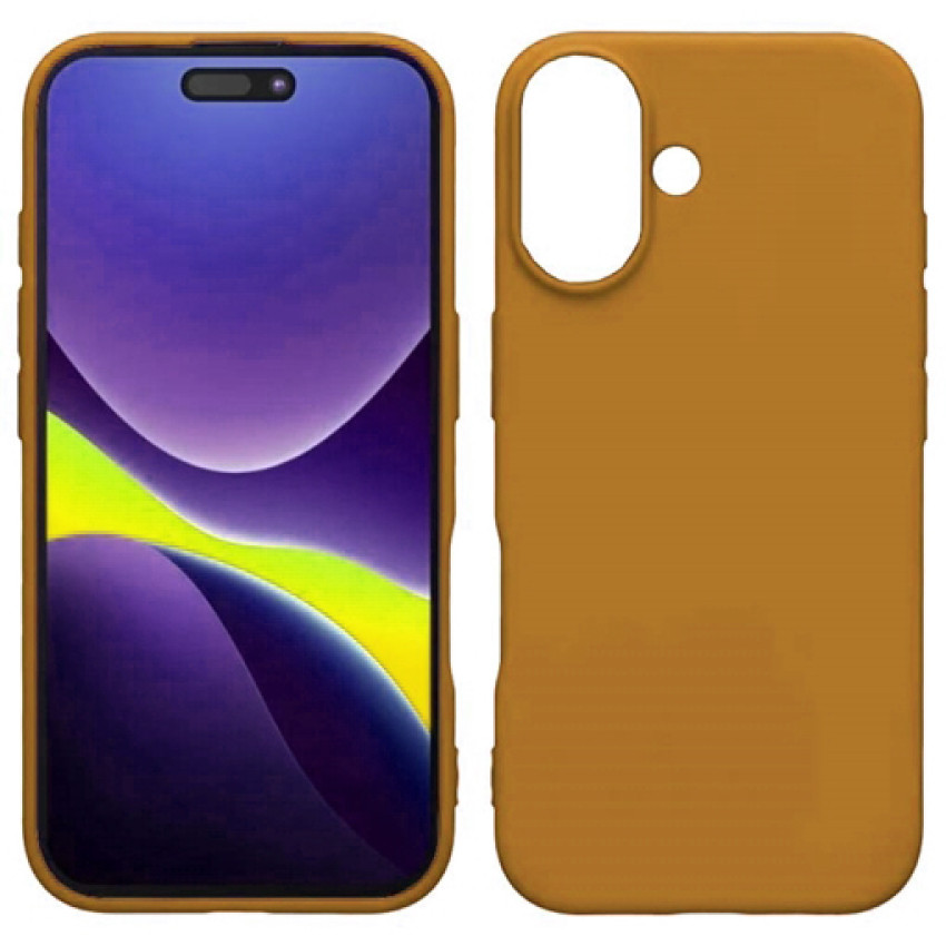 Θήκη Πλάτης Σιλικόνης Soft για Apple iPhone 16 - Χρώμα: Ταμπά