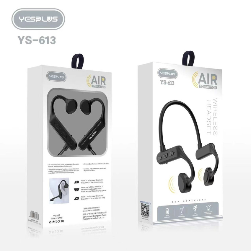 YESPLUS YS-613 Sports Ασύρματα Bluetooth Neckband - Χρώμα: Μαύρο