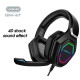 YESPLUS GM-117 Ασύρματα Bluetooth LED Gaming Ακουστικά - Χρώμα: Μαύρο