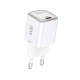 VIDVIE PLE256C&C PD 20W Φορτιστής GaN με 1 Θύρες USB-C & Καλώδιο Type-C σε Type-C - Χρώμα: Λευκό