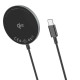 VIDVIE WLC1422 Ασύρματος Φορτιστής 15W (Qi Pad) & Καλώδιο USB-C - Χρώμα: Σκούρο Γκρι