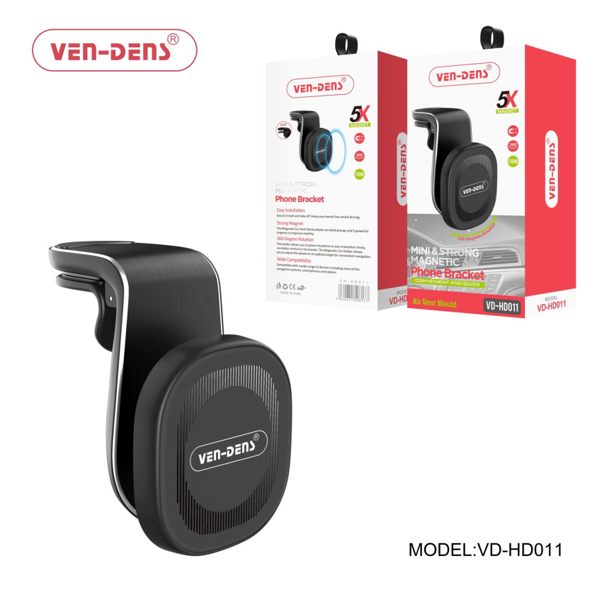 VEN-DENS VD-HD011 Ισχυρή Μαγνητική Βάση Κινητού Αυτοκινήτου - Χρώμα: Μαύρο