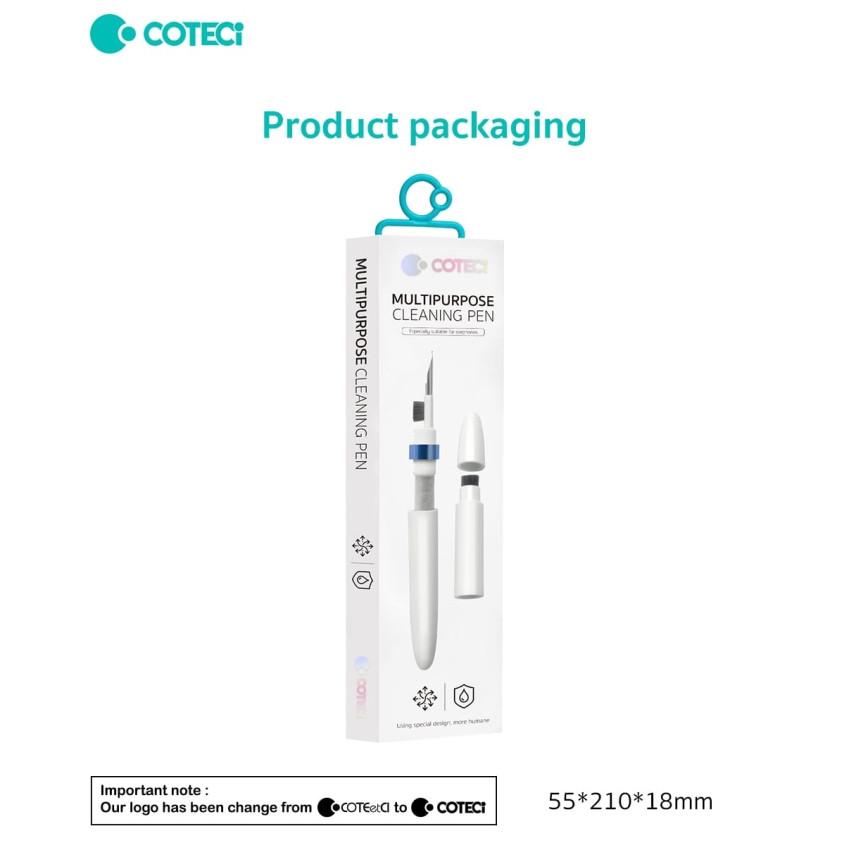 COTECi 75001 Πολυλειτουργικό Pen Καθαρισμού για Headphones/AirPods/Κινητά - Χρώμα: Λευκό