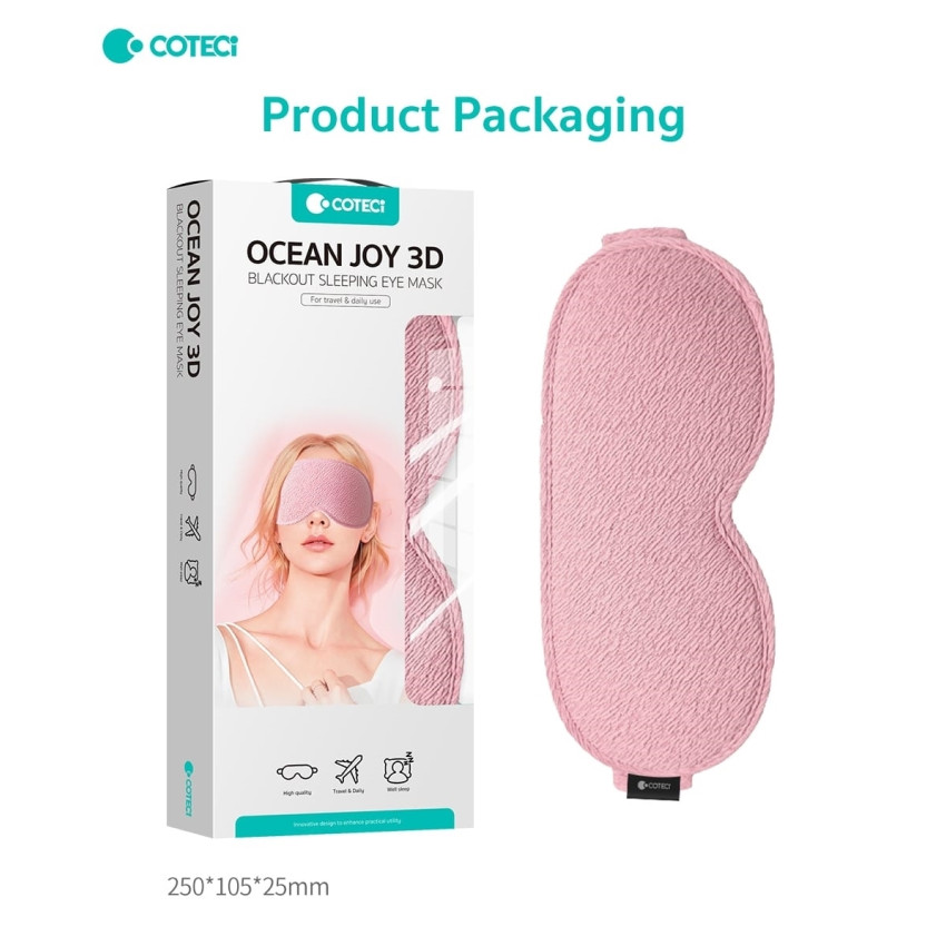 COTECi OT-010-PK Ocean Joy 3D Μάσκα Ύπνου Sleeping Eye Mask - Χρώμα: Ροζ