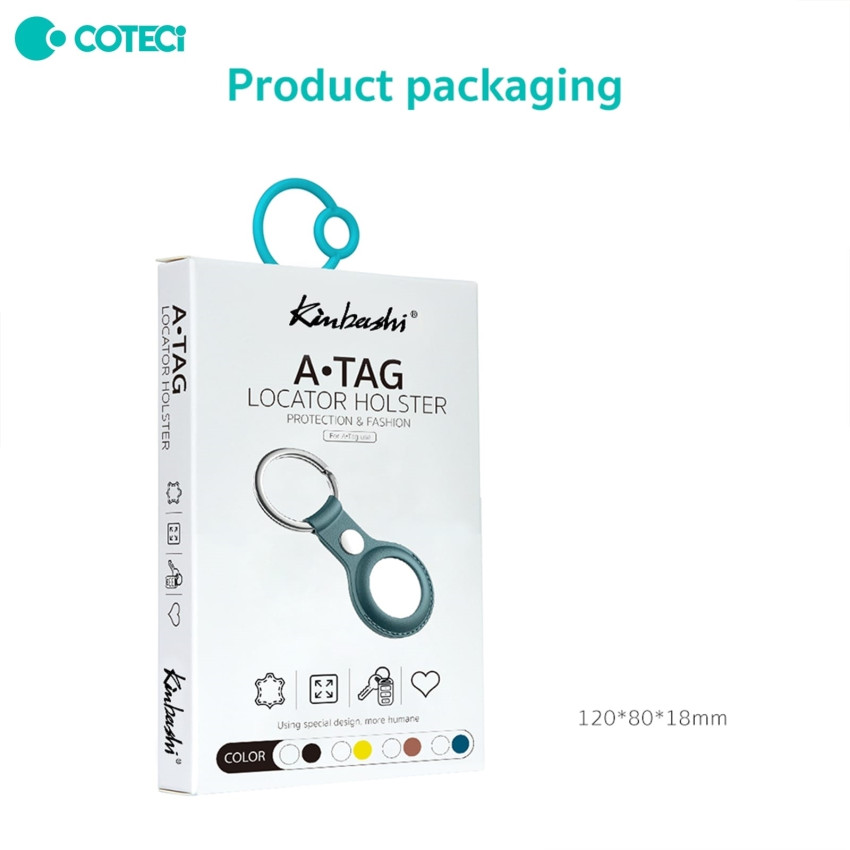 COTECi 86001-DG PU Θήκη Μπρελόκ για AirTag - Χρώμα: Καφέ