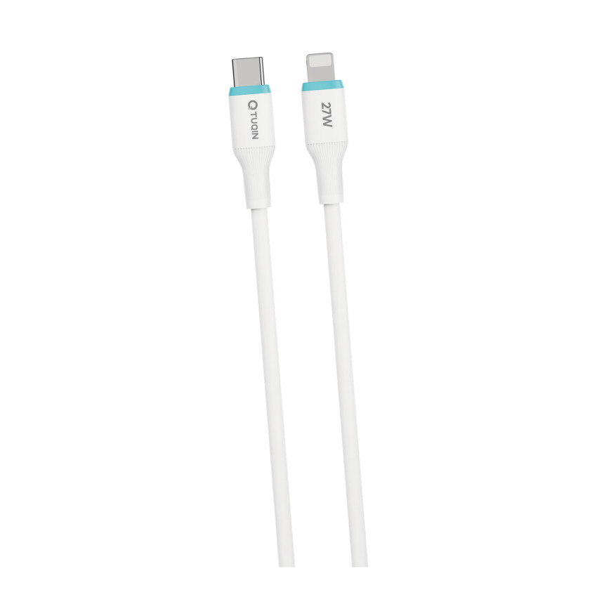 TUQIN QD45 27W Καλώδιο USB-C σε Lightning για Γρήγορη Φόρτιση 1m - Χρώμα: Λευκό