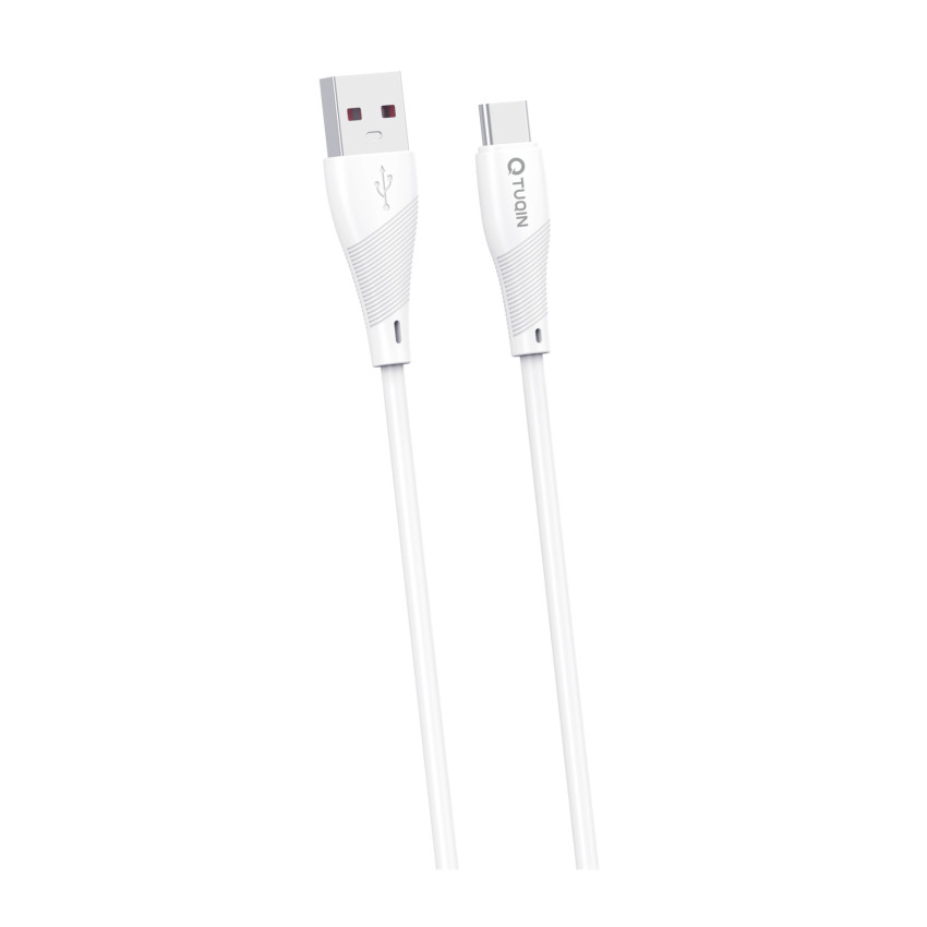 TUQIN QD39T Καλώδιο USB-A σε Type-C 2.4A Γρήγορη Φόρτιση 90cm - Χρώμα: Λευκό