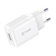 TUQIN QE44 Φορτιστής με Θύρα USB-A & Καλώδιο USB-A σε Type-C Γρήγορης Φόρτισης 1m - Χρώμα: Λευκό