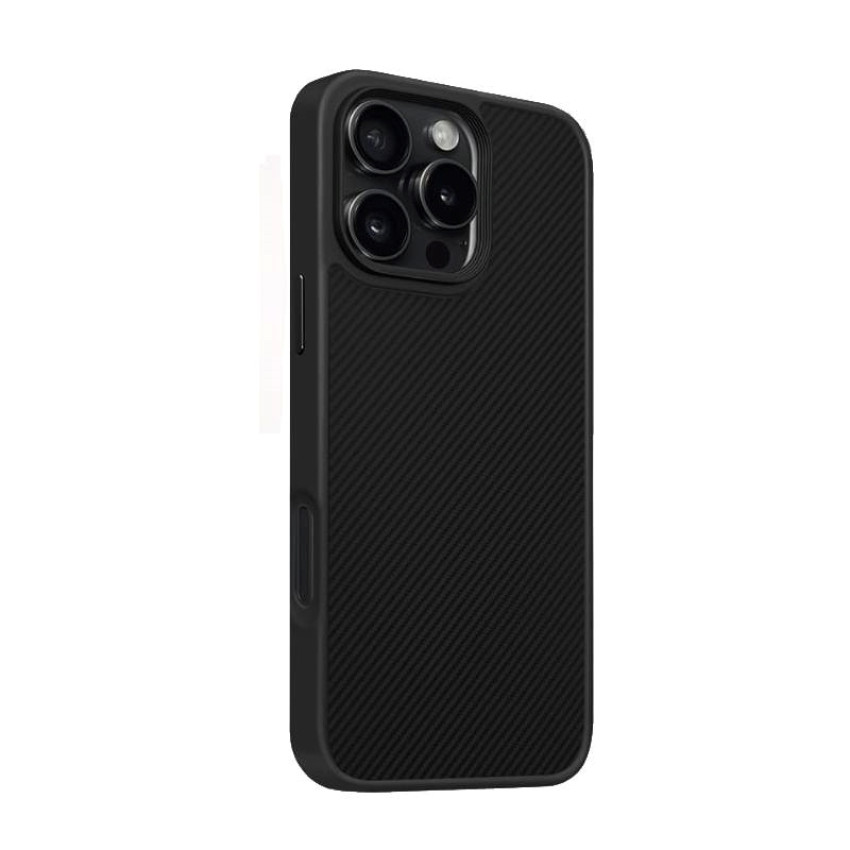 Piblue PL92 Θήκη Πλάτης Carbon Fiber Pattern Anti Fall Nonstick Fingerprint για Apple iPhone 15 - Χρώμα: Μαύρο