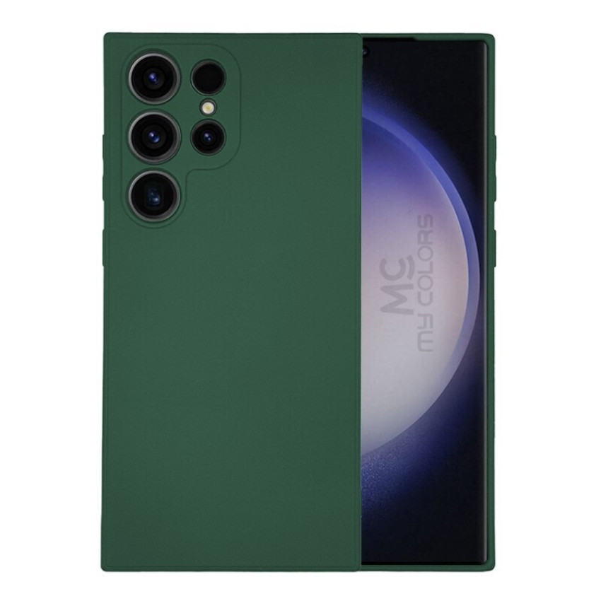 Θήκη Πλάτης Σιλικόνης Soft για Samsung Galaxy S24 Ultra - Χρώμα: Σκούρο Πράσινο