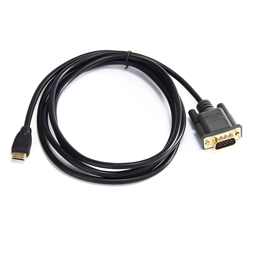 Καλώδιο HDMI Male σε VGA Male 1.5m - Χρώμα: Μαύρο