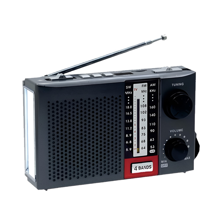 CMIK MK-938 Retro Φορητό Επαναφορτιζόμενο Ραδιόφωνο - Χρώμα: Σκούρο Γκρι