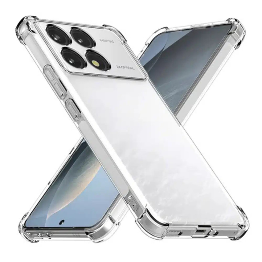 Θήκη Πλάτης Σιλικόνης AntiShock για Xiaomi Poco F6 Pro - Χρώμα: Διάφανο