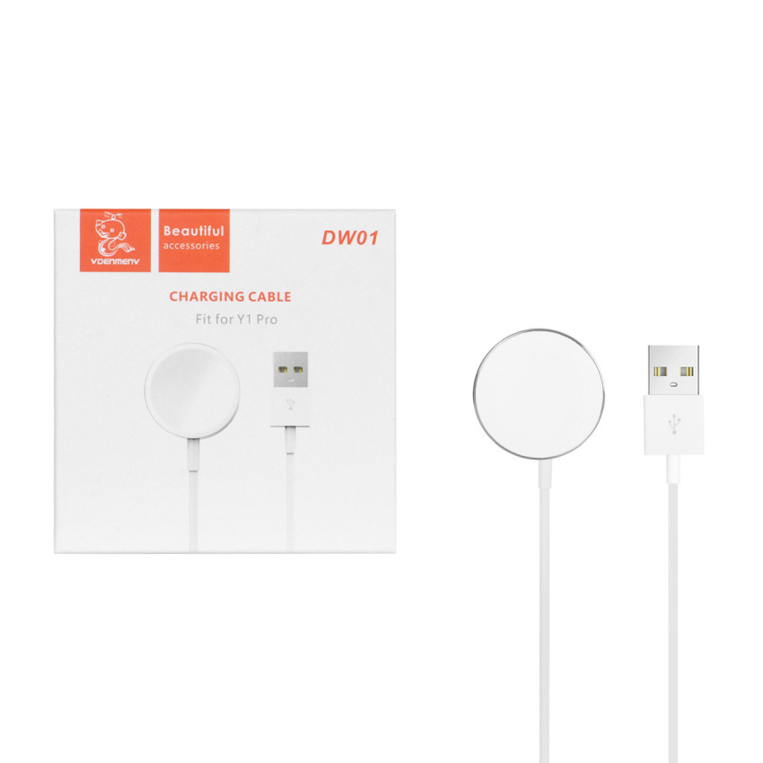 VDENMENV DW01 Ασύρματος Φορτιστής με Καλώδιο Type-A για Apple Watch Ρολόι – Χρώμα: Λευκό