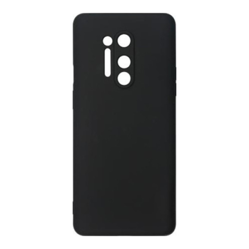 Θήκη Πλάτης Σιλικόνης Soft για Oneplus 8 Pro - Χρώμα: Μαύρο