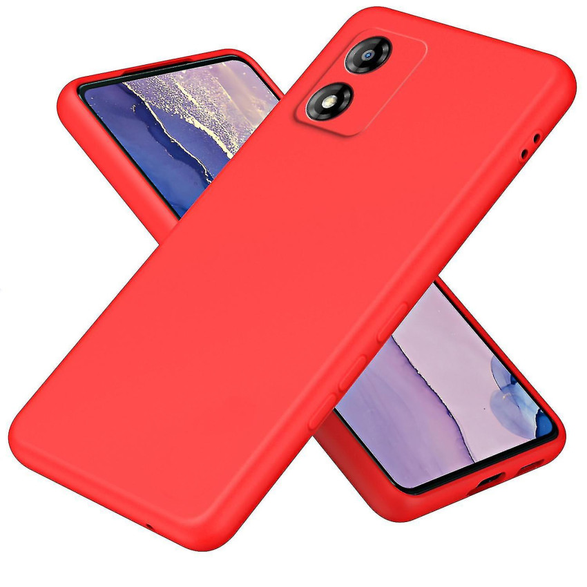 Θήκη Πλάτης Σιλικόνης Soft για Motorola E13 - Χρώμα: Κόκκινο