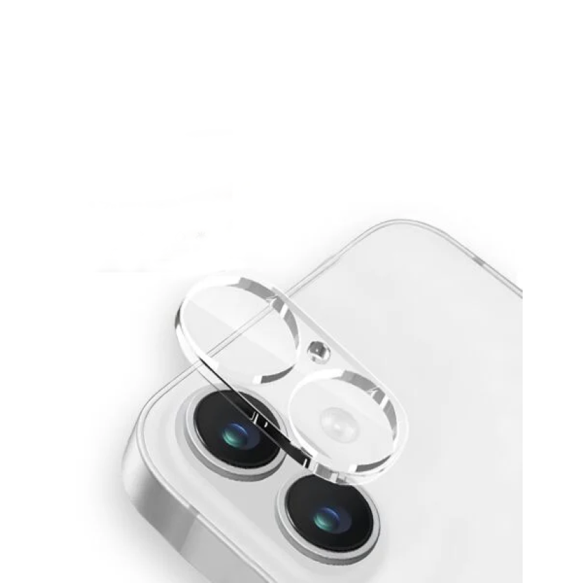 Full Cover Full Glue Tζαμάκι Προστασίας Πίσω Κάμερας για Apple iPhone 16 / 16 Plus - Χρώμα: Διάφανο
