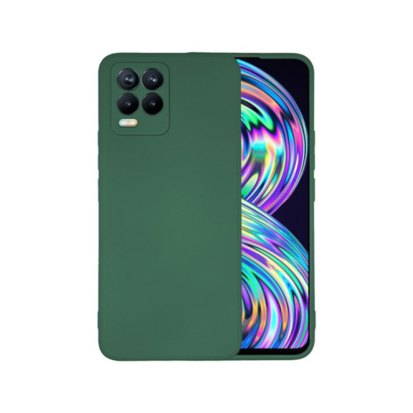 Θήκη Πλάτης Σιλικόνης Soft για Realme 8 5G - Χρώμα: Σκούρο Πράσινο
