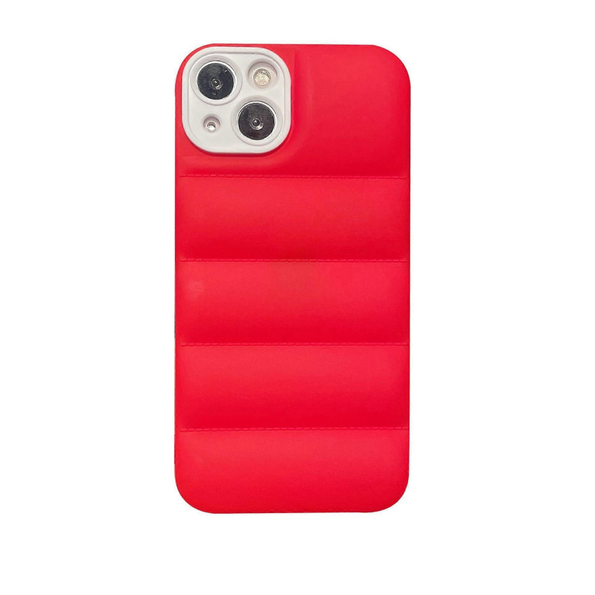 Θήκη Πλάτης Σιλικόνης Puffer Jacket για Apple iPhone 14 Pro Max - Χρώμα: Κόκκινο