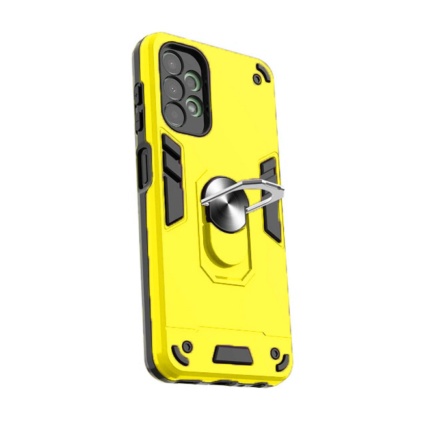 Σκληρή Θήκη Πλάτης Armor με Βάση Στήριξης για Samsung Galaxy A04S/A13 5G - Χρώμα: Κίτρινο