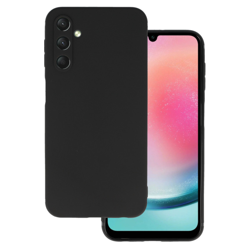 Θήκη Πλάτης Σιλικόνης Soft για Samsung Galaxy A24 - Χρώμα: Μαύρο