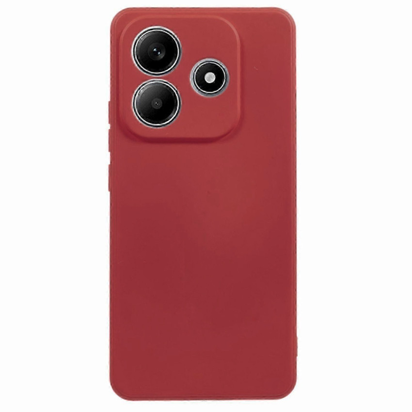 Θήκη Πλάτης Σιλικόνης Soft για Xiaomi Redmi Note 14 5G - Χρώμα: Σκούρο Κόκκινο