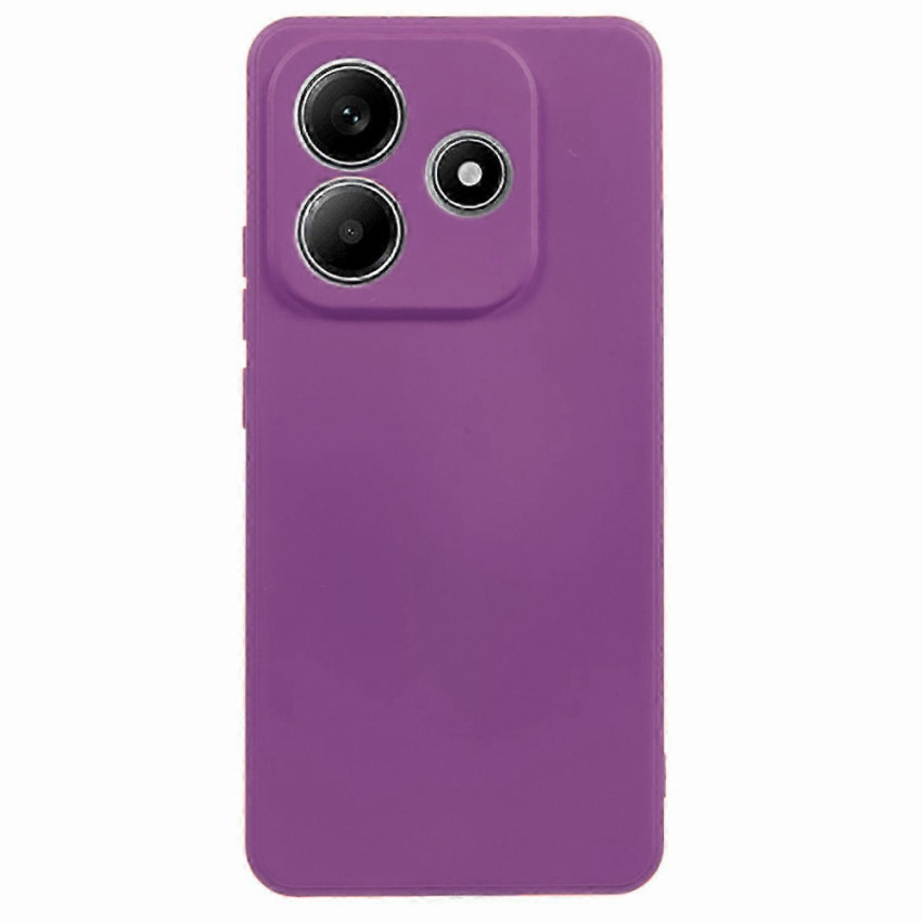 Θήκη Πλάτης Σιλικόνης Soft για Xiaomi Redmi Note 14 5G - Χρώμα: Σκούρο Μωβ