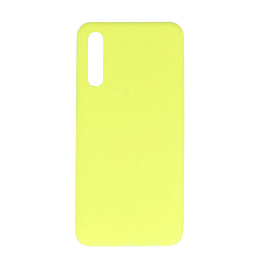 Θήκη Πλάτης Σιλικόνης Απλή για Samsung Galaxy A50 / A30S - Χρώμα: Κίτρινο Φωσφοριζέ