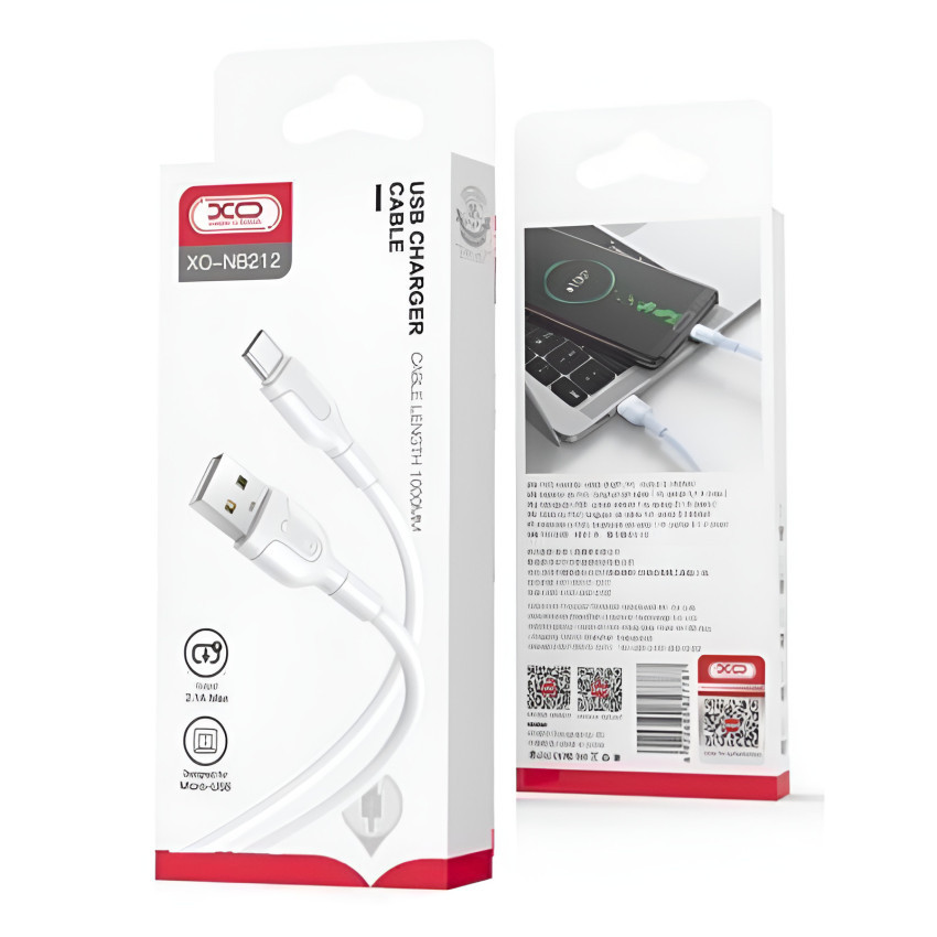 XO-NB212 Καλώδιο USB-Α σε Type-C 2.1A 1m - Χρώμα: Λευκό