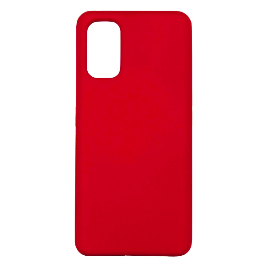 Θήκη Πλάτης Σιλικόνης Απλή για Realme 7 Pro - Χρώμα: Κόκκινο