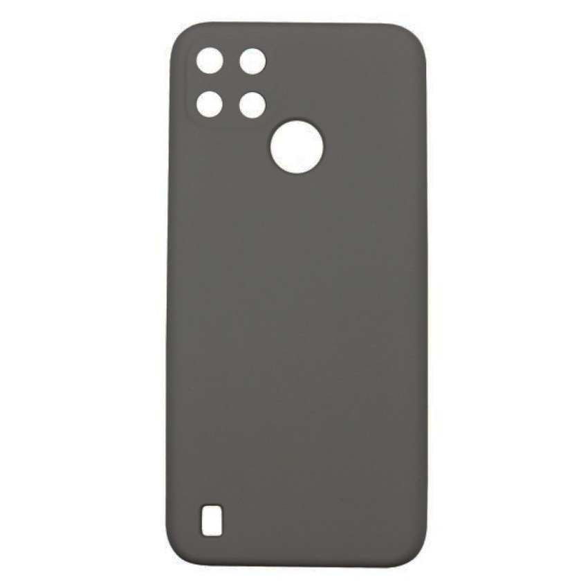 Θήκη Πλάτης Σιλικόνης Απλή για Realme C21Y/C25Y - Χρώμα: Σκούρο Γκρί