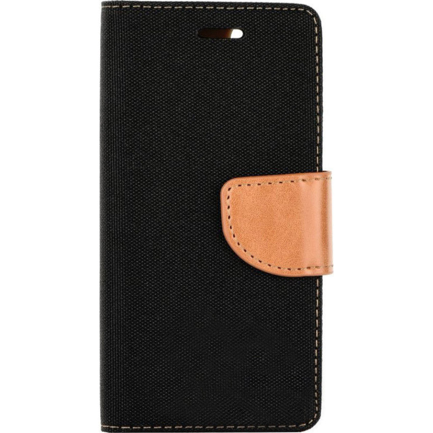 Θήκη Βιβλίο Goospery Canvas Diary με Κλίπ για Samsung Galaxy S9 - Χρώμα: Μαύρο / Καφέ
