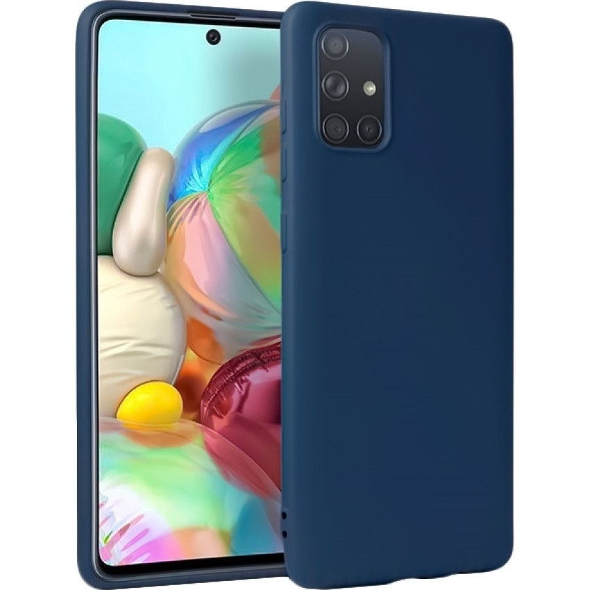 Θήκη Πλάτης Σιλικόνης Soft για Oppo Reno5 Z - Χρώμα: Σκούρο Μπλε