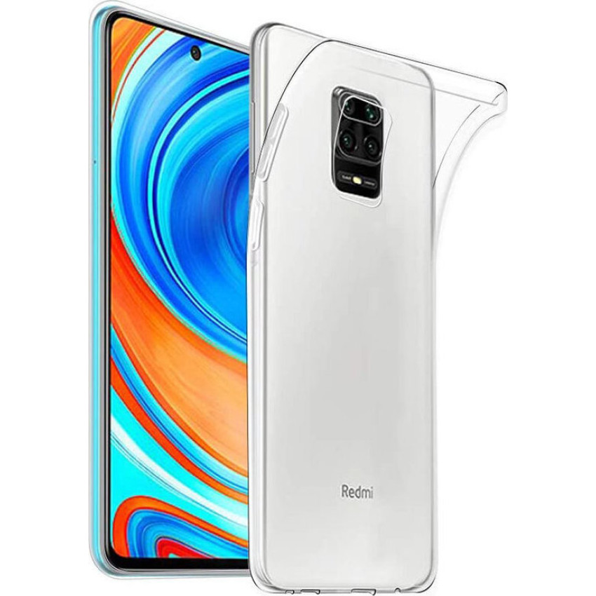 Θήκη Πλάτης Σιλικόνης Απλή για Xiaomi Redmi Note 9S / 9 Pro / 9 Pro Max - Χρώμα: Διάφανο