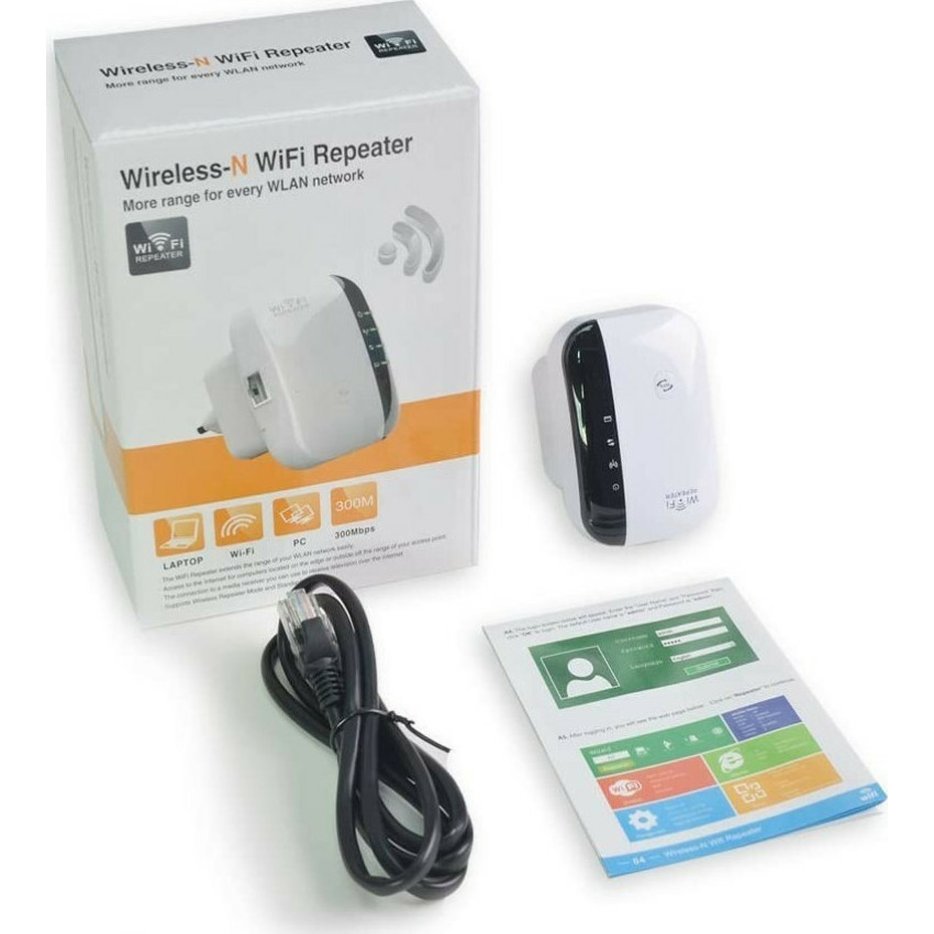 Ασύρματος Αναμεταδότης Repeater-N Mini WiFi Extender Single Band (2.4GHz) 300Mbps - Χρώμα: Άσπρο