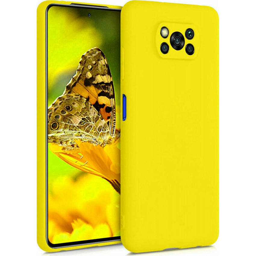 Θήκη Πλάτης Σιλικόνης Soft για Xiaomi Poco X3/Poco X3 Pro - Χρώμα: Κίτρινο